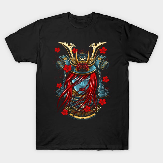 girl Samurai T-Shirt by albertocubatas